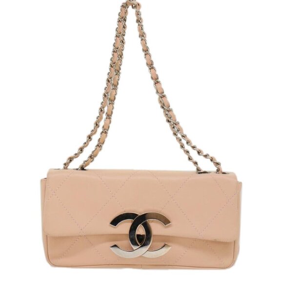 Authentic CHANEL Vintage Quilted Extra Large Jumbo Flap Bag White Nappa Leather - Picture 1 of 12